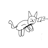sleeping cat drawing by natalie in Artbitrator