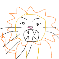 lion roaring drawing by dunstanz in Artbitrator