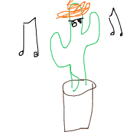 dancing cactus drawing by msryan in Artbitrator
