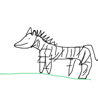 zebra drawing by dunstanz in Artbitrator