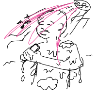 singing in shower drawing by daruusesss in Artbitrator