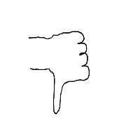 thumbs down drawing by eternalluna in Artbitrator