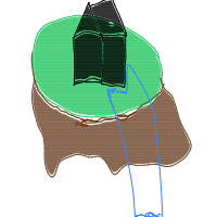 a floating island with a house and a waterfall off the edge drawing by player-1jwwc3a1y in Artbitrator