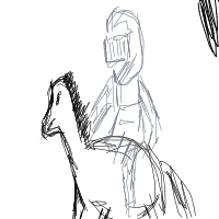knight riding a horse drawing by natcha in Artbitrator