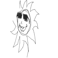 sun wearing sunglasses drawing by wasith in Artbitrator