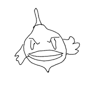 grumpy fish drawing by einstein in Artbitrator