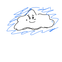 cloud with face drawing by myself436 in Artbitrator