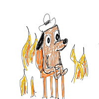 this is fine dog drawing by myself436 in Artbitrator