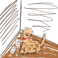 dog ate homework drawing by myself436 in Artbitrator
