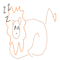 sleeping lion drawing by erica in Artbitrator