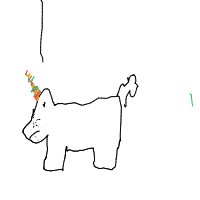 unicorn drawing by bread in Artbitrator