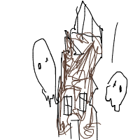 haunted house drawing by willie in Artbitrator