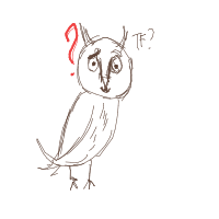 confused owl drawing by kikij in Artbitrator