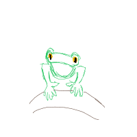 happy frog drawing by kikij in Artbitrator