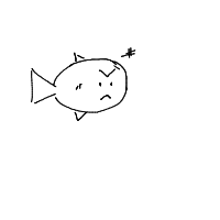 grumpy fish drawing by adam2 in Artbitrator