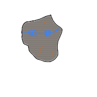 rock with sunglasses drawing by adzwinz123 in Artbitrator