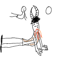 viking at yoga class drawing by lilyjunebuggy in Artbitrator