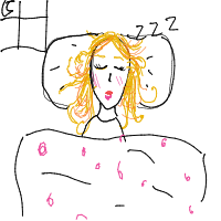 sleeping drawing by lilyjunebuggy in Artbitrator