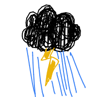 rain cloud drawing by lilyjunebuggy in Artbitrator