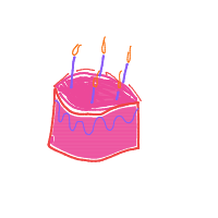 birthday cake drawing by lilyjunebuggy in Artbitrator