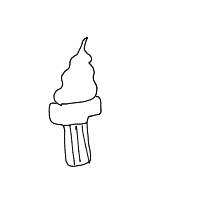 ice cream cone drawing by lilyjunebuggy in Artbitrator
