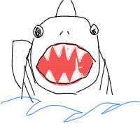 great white shark drawing by lilyjunebuggy in Artbitrator