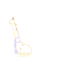 giraffe with scarf drawing by myname in Artbitrator