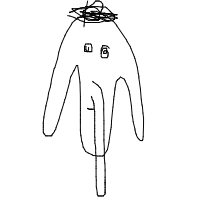 elephant with a hat drawing by shadow0130 in Artbitrator