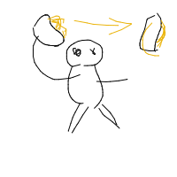 throwing food drawing by montuuu in Artbitrator