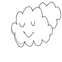 cloud with face drawing by peter in Artbitrator