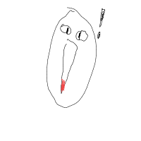 surprised face drawing by bread in Artbitrator