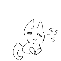 sleeping cat drawing by embervu in Artbitrator