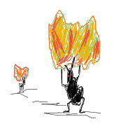 ant carrying giant crumb drawing by orangble in Artbitrator