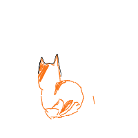 sleeping cat drawing by sawako in Artbitrator