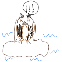 excited penguin drawing by jhollz in Artbitrator