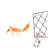 sneaky fox drawing by jhollz in Artbitrator