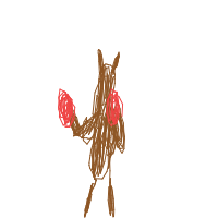 kangaroo boxing drawing by mint_milkshake in Artbitrator