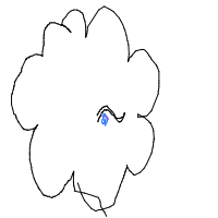 cloud with face drawing by onlybittersweetme128 in Artbitrator