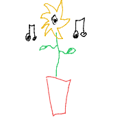 flower dancing drawing by myname in Artbitrator