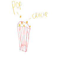 popcorn popping drawing by myname in Artbitrator