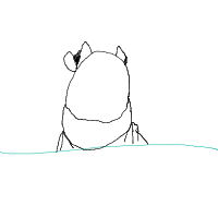 hippo drawing by myname in Artbitrator