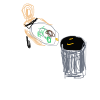 throwing food drawing by lulita in Artbitrator