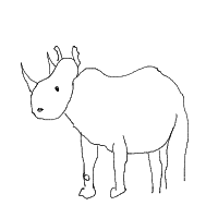 rhino drawing by myname in Artbitrator