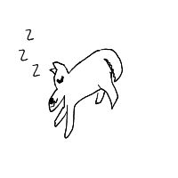 sleepy dog drawing by patinote in Artbitrator