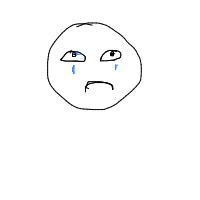 sad face drawing by cristian in Artbitrator