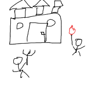 castle siege drawing by cristian in Artbitrator