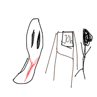 ghost at job interview drawing by charlietadcfanjax in Artbitrator