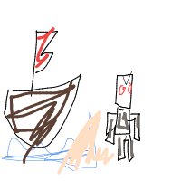 pirate vs robot drawing by charlietadcfanjax in Artbitrator