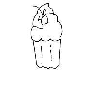 cupcake with cherry drawing by tessa9 in Artbitrator