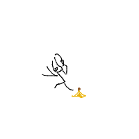 slipping on banana peel drawing by tessa9 in Artbitrator